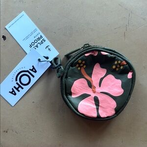 ALOHA Collection Green and Pink Key Holder with Floral Design